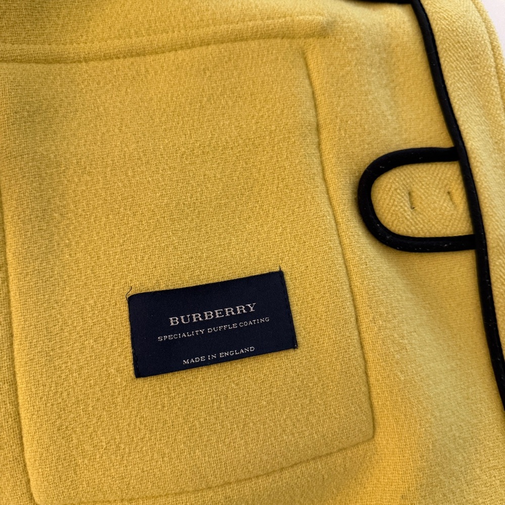 Burberry London Wool Yellow Duffel Coat - Picture 9 of 15